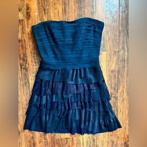 Silk & Lace Navy Mini Dress | BCBG Maxazria